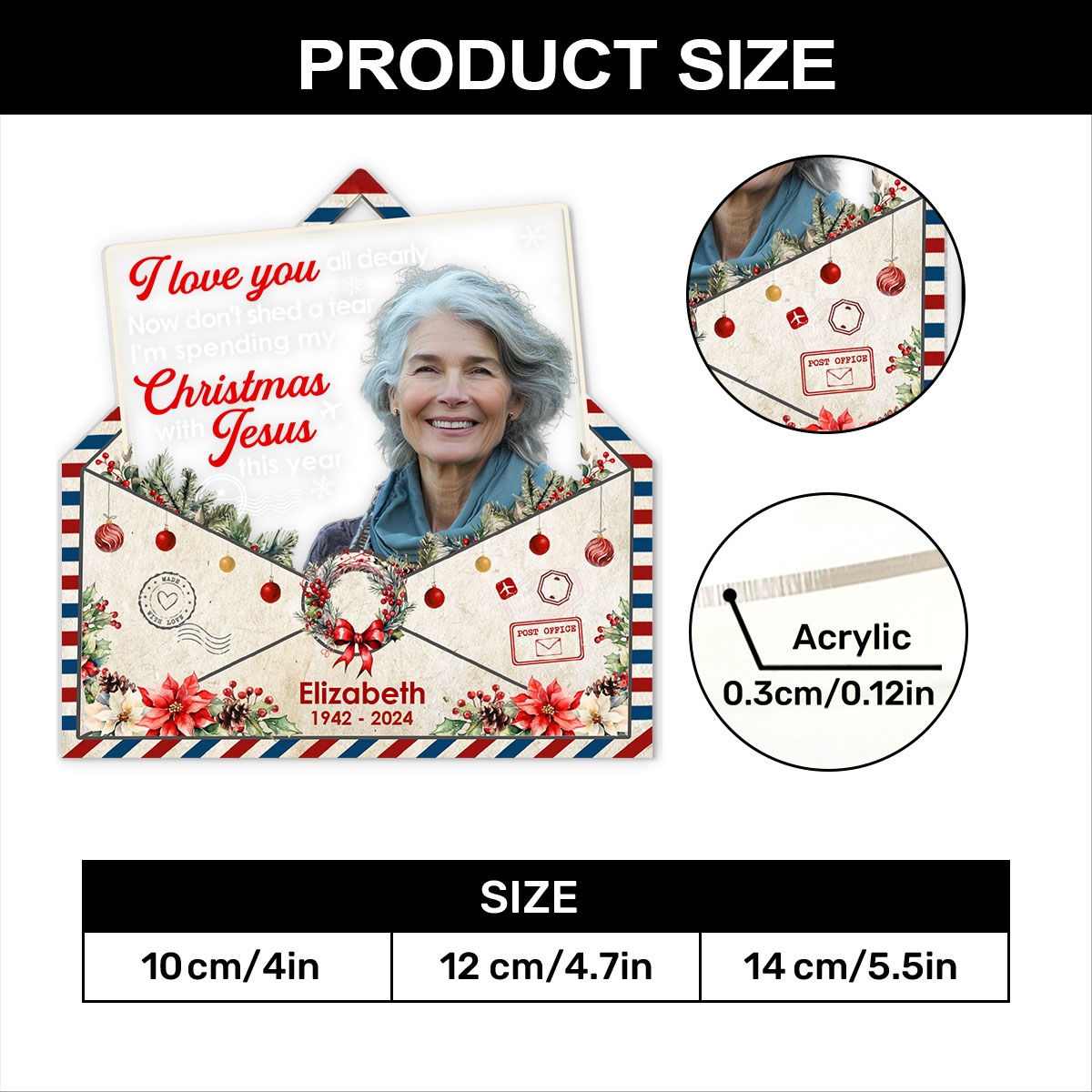 A Letter From Heaven | Personalized 1-Side Acrylic Ornament