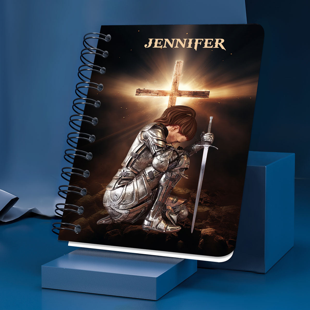 Jesuspirit | Religious Gift For Christian People | I Am The Daughter Of The King | Personalized Spiral Journal SJNAM1010