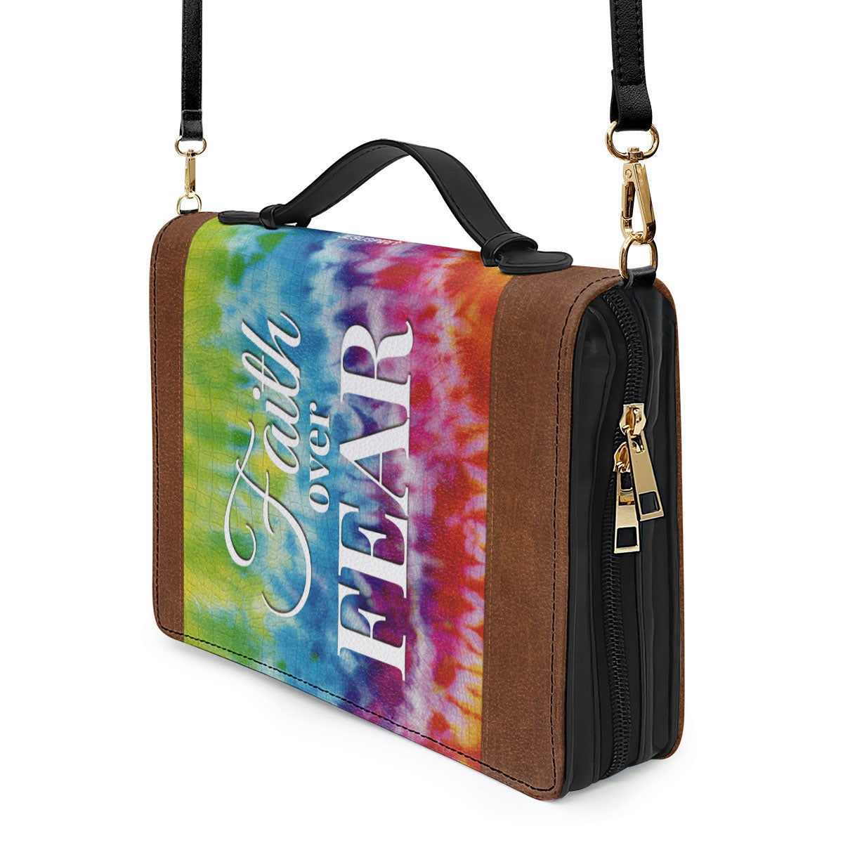 Colorful Personalized Bible Cover - Faith Over Fear H09