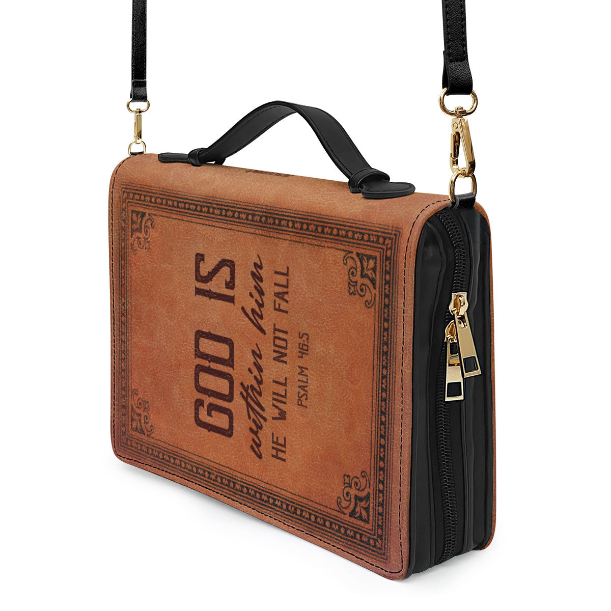 God Is Within Him, He Will Not Fall - Unique Personalized Bible Cover HIHN259B