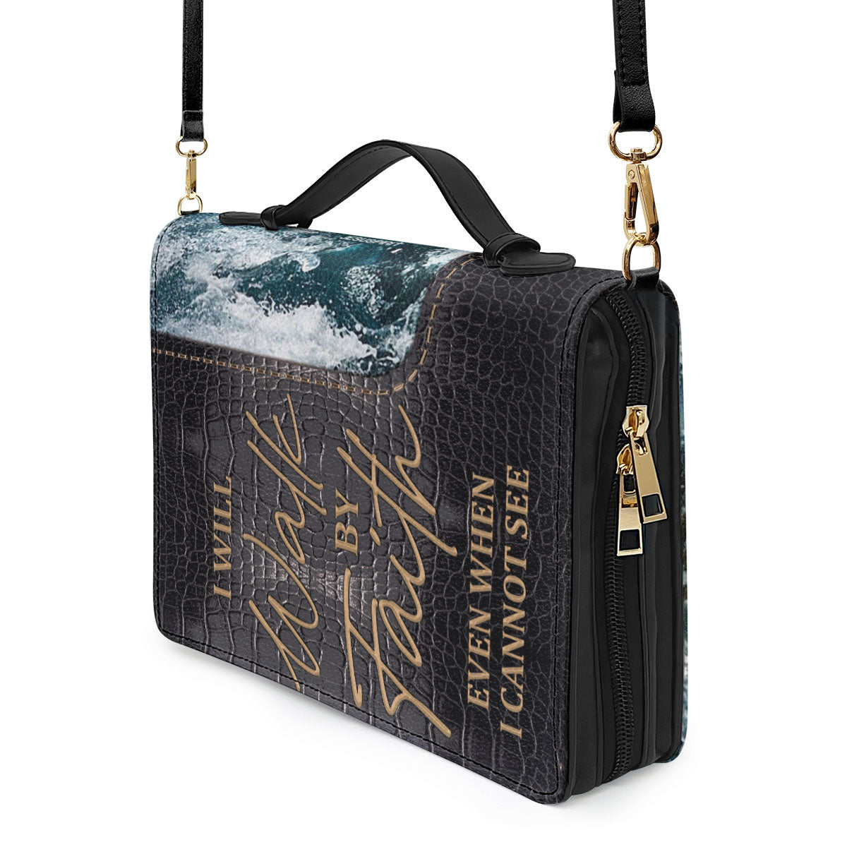 I Will Walk By Faith Even I Cannot See - Beautiful Personalized Bible Cover NUH262