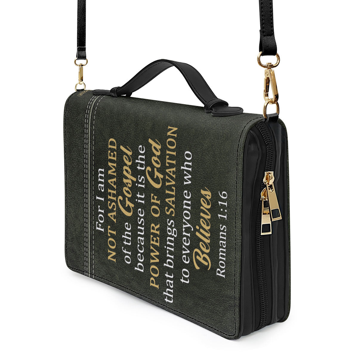 For I Am Not Ashamed Of The Gospel - Personalized Bible Cover NUM467B
