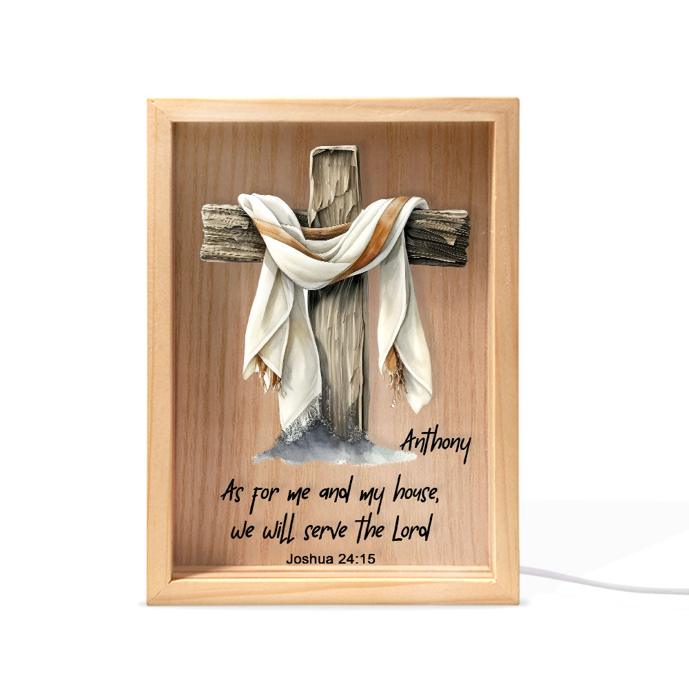 Jesuspirit Personalized Frame Light Box | We Will Serve The Lord FLBHN27