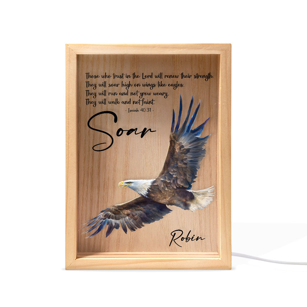 Jesuspirit Personalized Frame Light Box | Those Who Trust In The Lord Will Renew Their Strength FLBM06