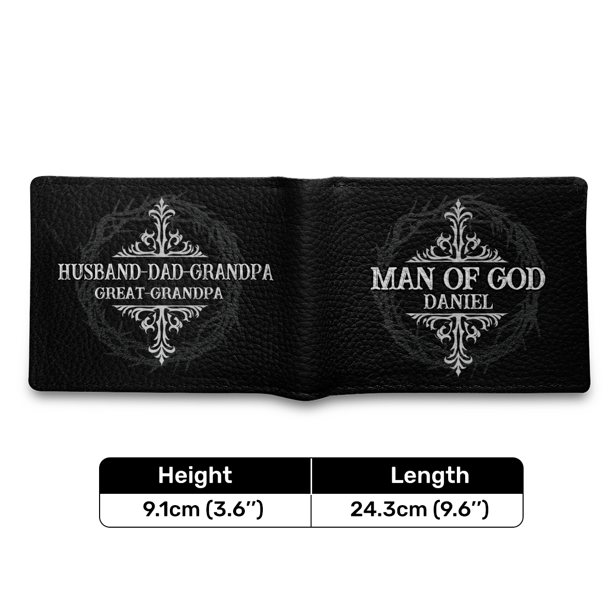 Man Of God Husband Dad Grandpa | Personalized Folded Wallet For Men