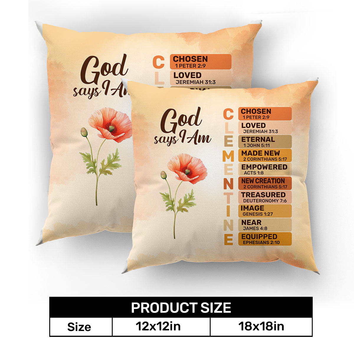 God Says I Am | Personalized Crystal Velvet Pillow