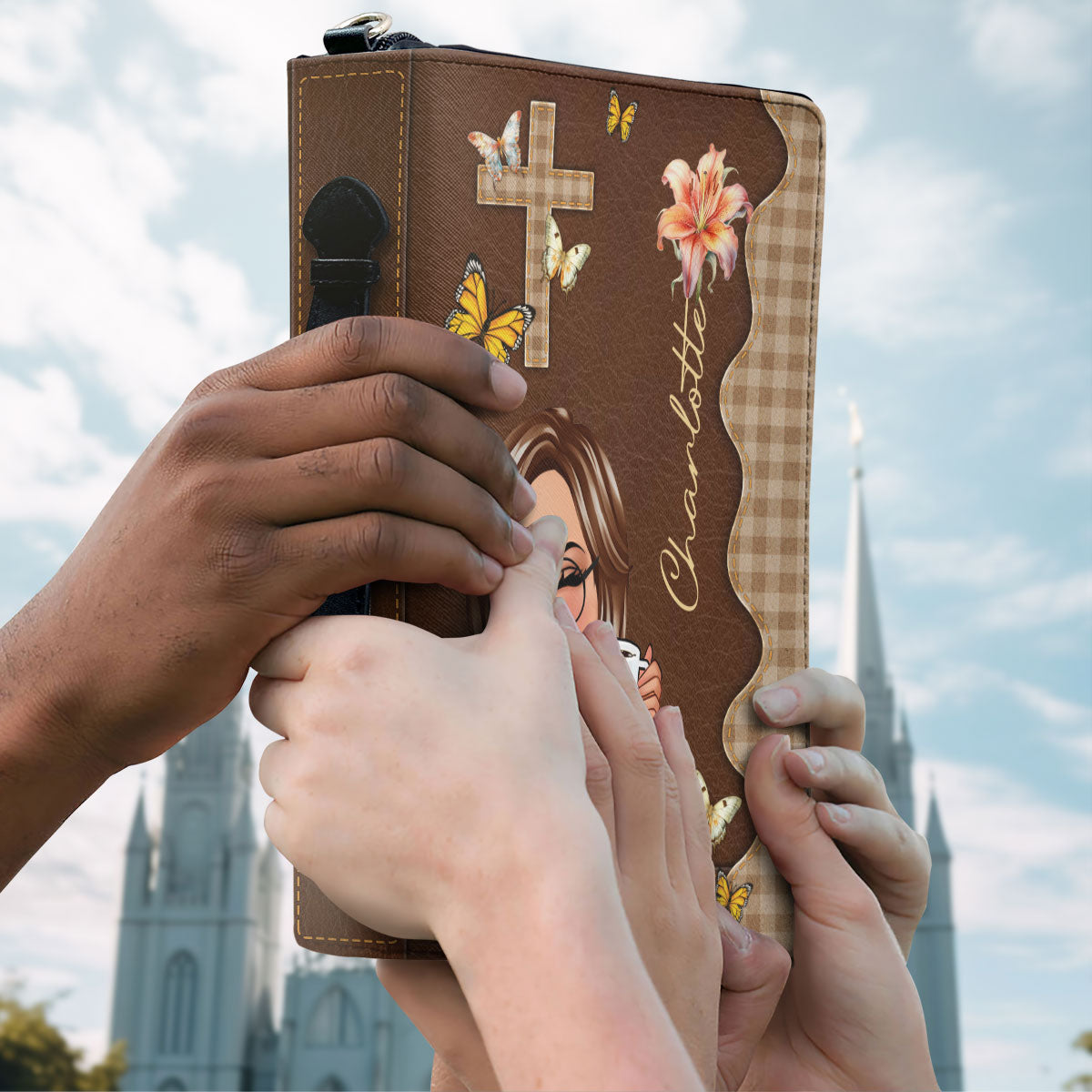 Birth Flower | Personalized Bible Cover JSBCPT1387D