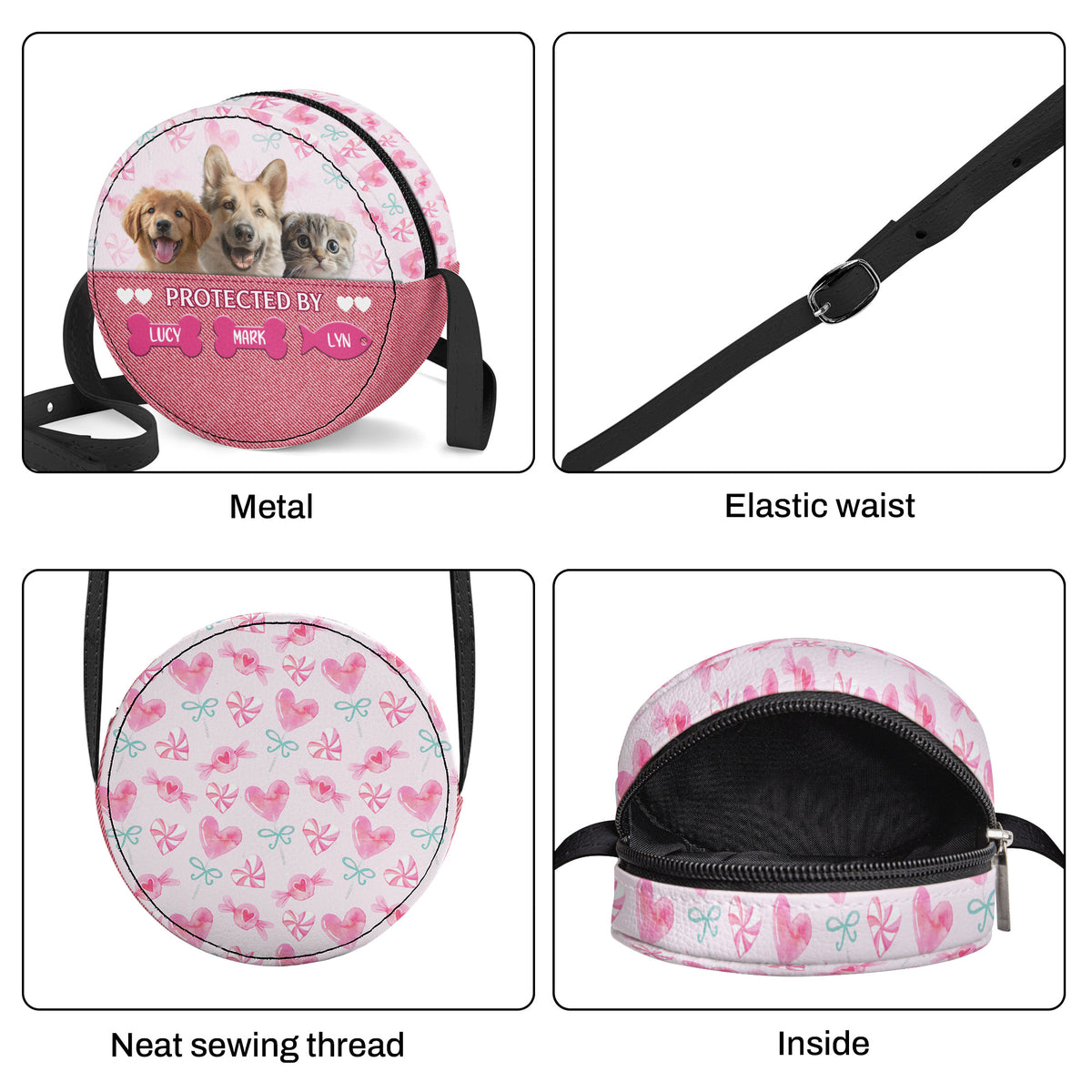 Protected By | Personalized Kid Round Purse JSCRBPT1168M