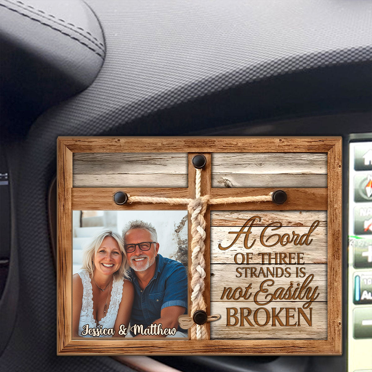 A Cord Of Three Strands Is Not Easily Broken | Personalized Car Visor Clip