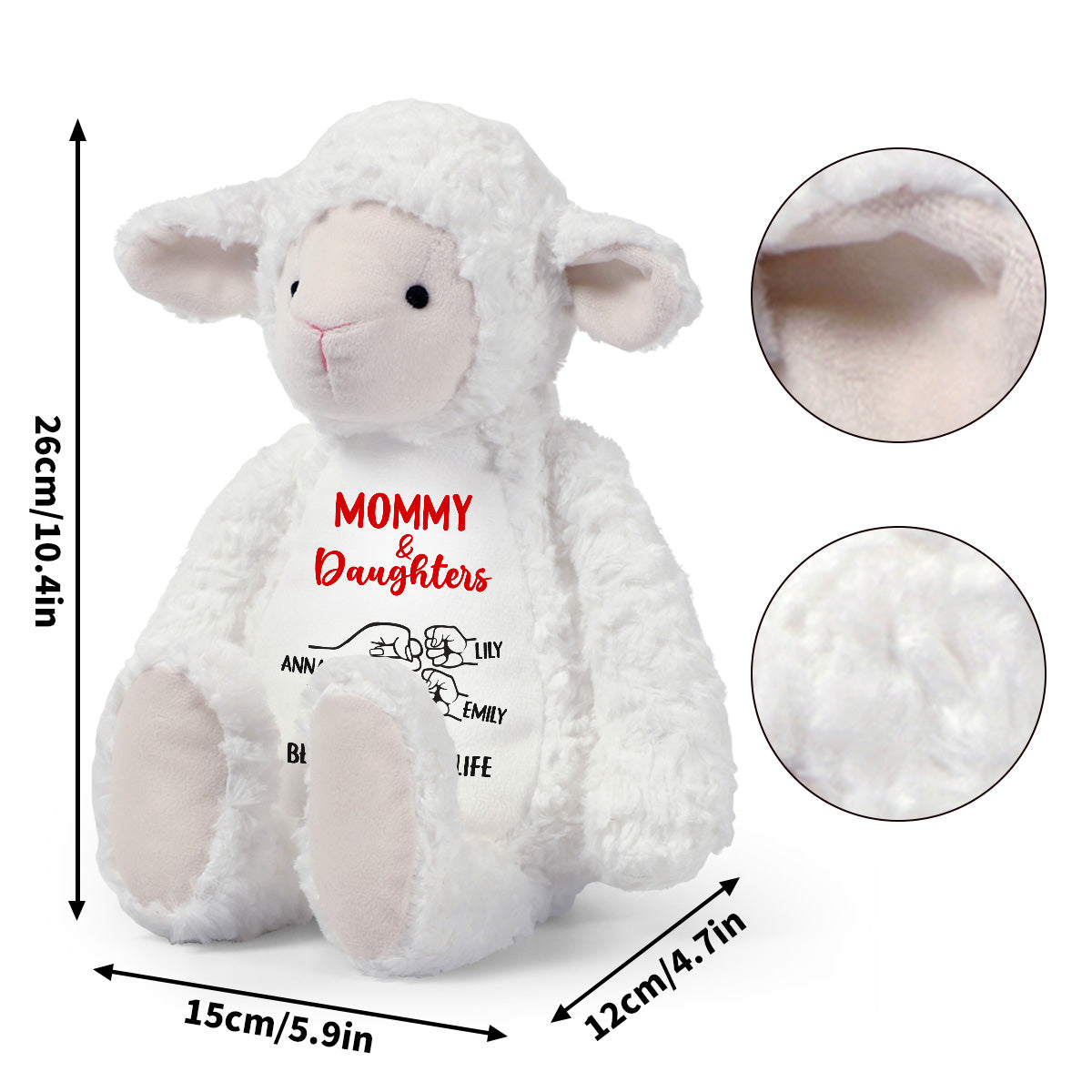 Mommy & Daughter | Personalized Stuffed Lamb