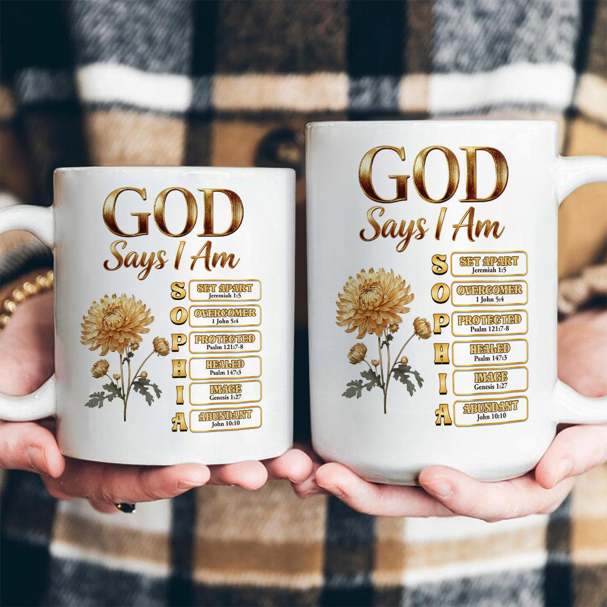 God Says I Am | Personalized Ceramic Coffee Mug