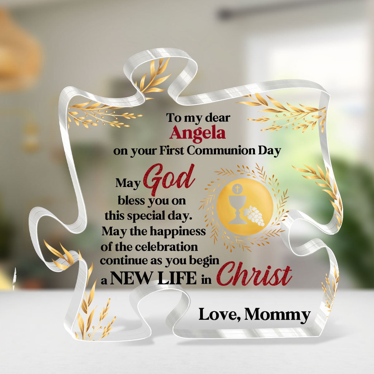 May God Bless You On This Special Day | Personalized Custom Shaped Squared Acrylic Plaque