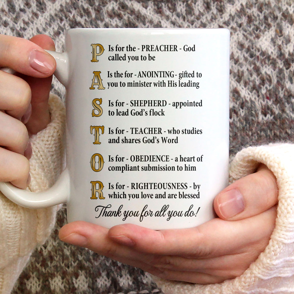 Thank You Pastor - Awesome White Ceramic Mug CCMNAM1002