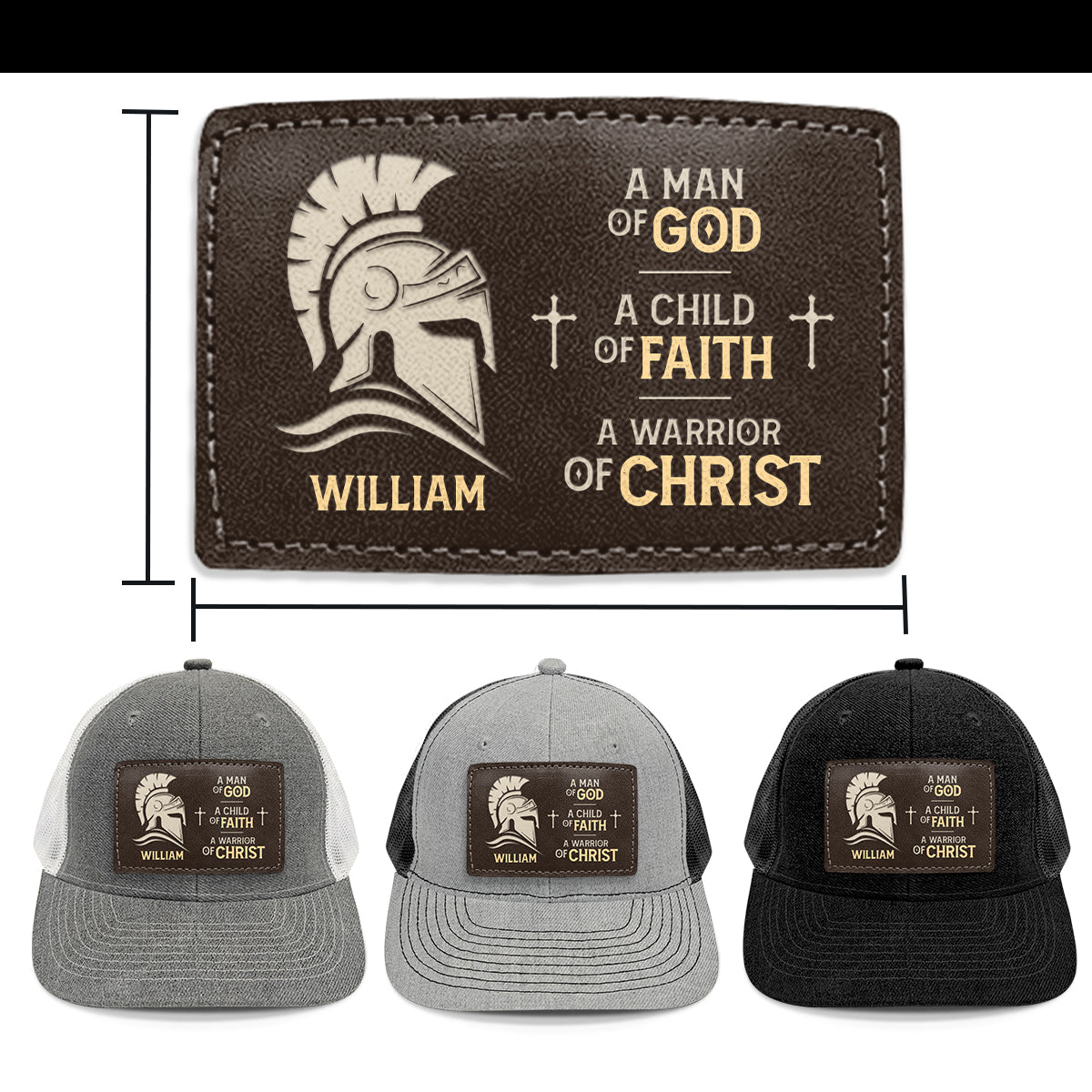 A Man Of God | Personalized Leather Patch Hat