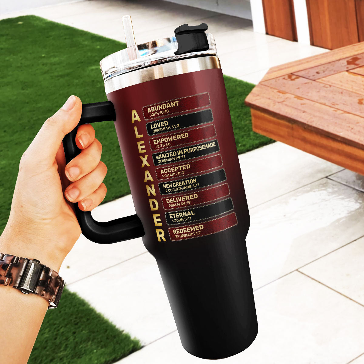 He Who Kneels Before God | Personalized Stainless Steel Tumbler