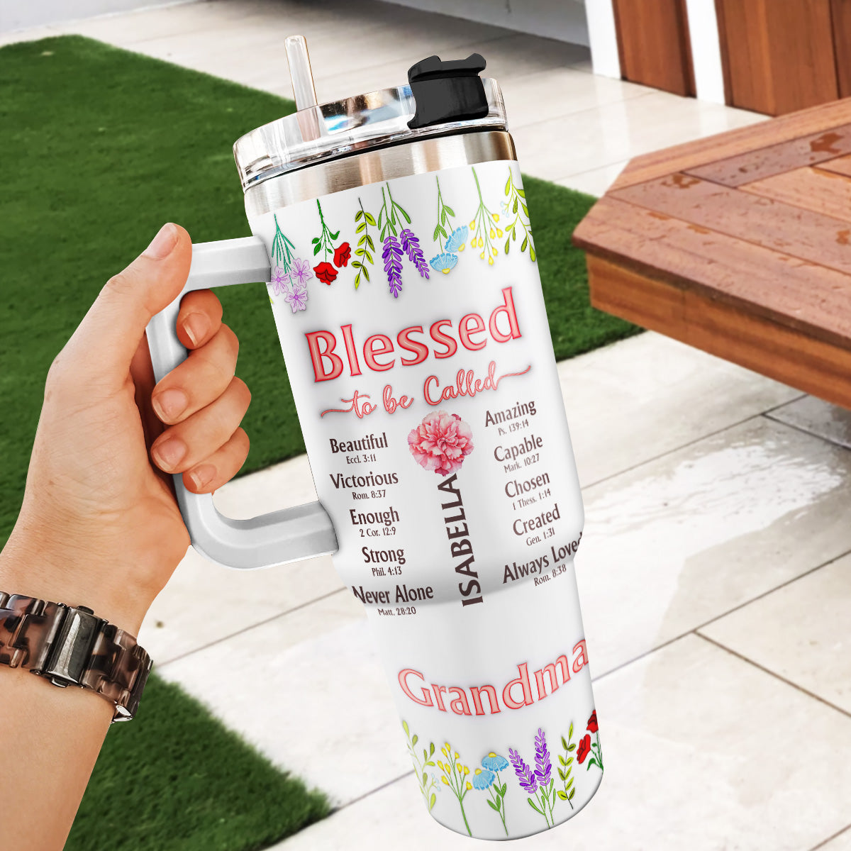 Blessed To Be Called Mom | Personalized Stainless Steel Tumbler