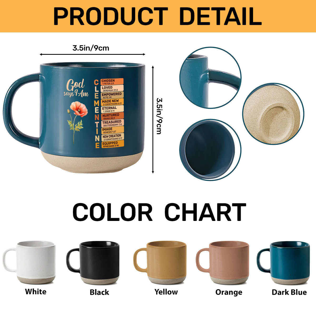 God Says I Am | Personalized Pottery Mug