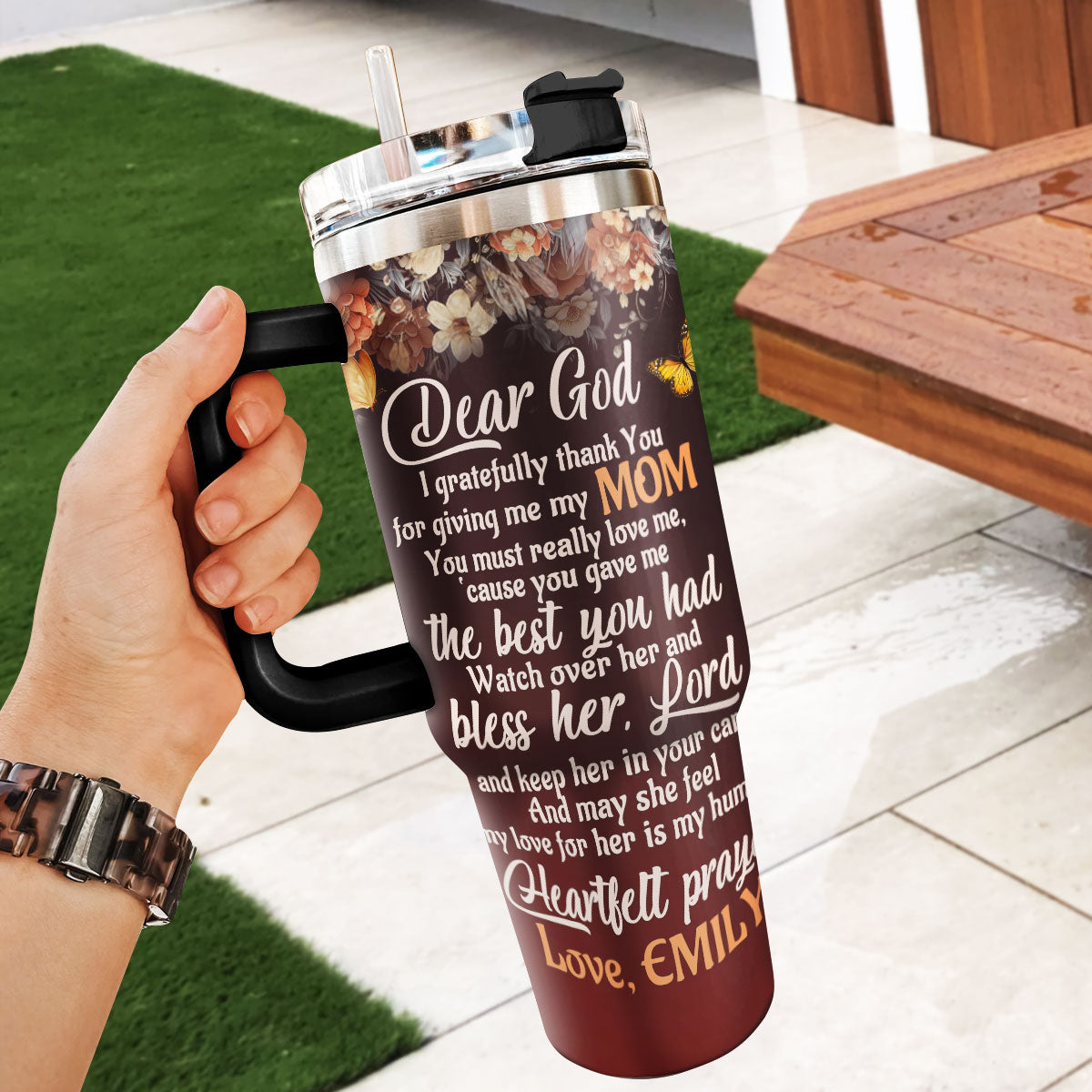 A Prayer For My Mom | Personalized Stainless Steel Tumbler
