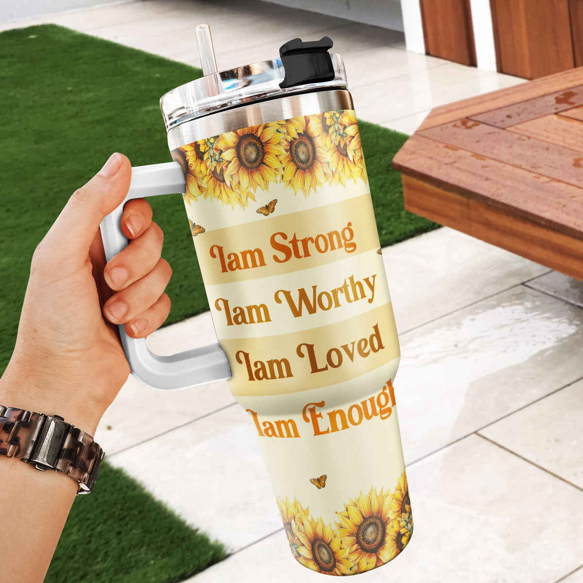 God Says I Am | Personalized Stainless Steel Tumbler JSSSTPH1234L