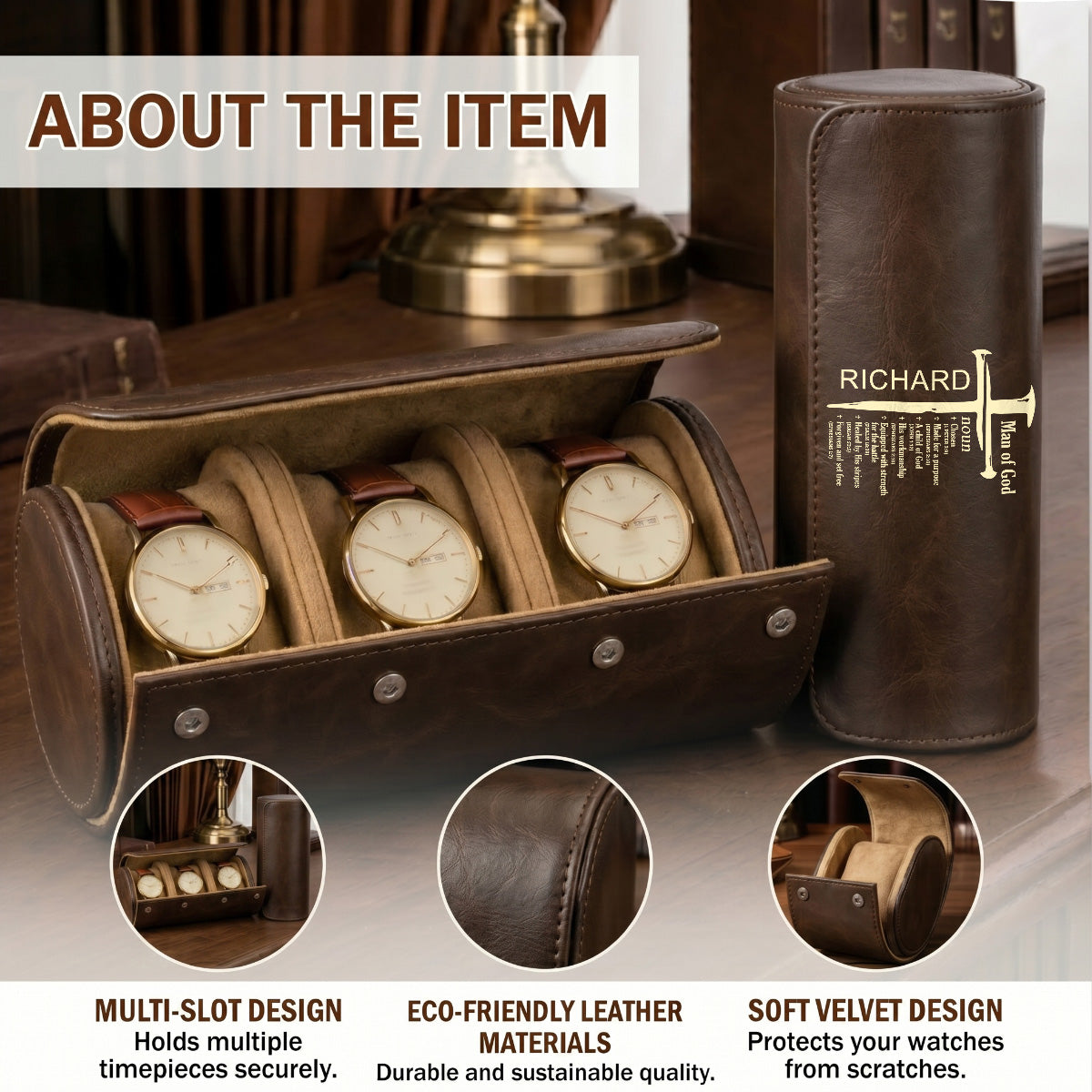 A Child Of God | Personalized Leather Watch Case