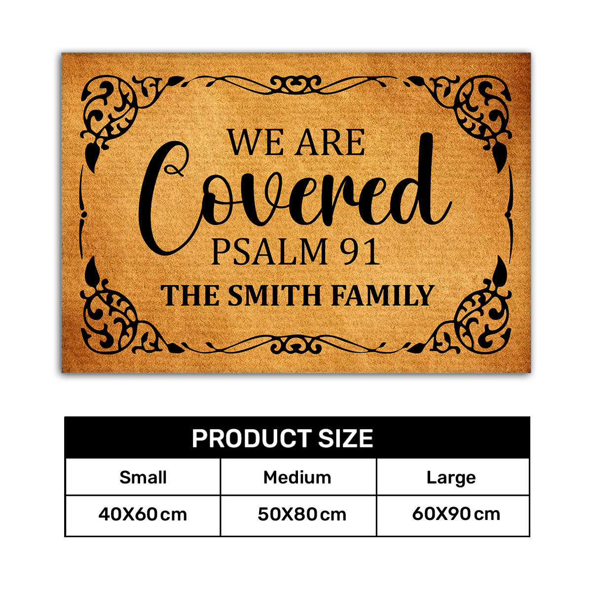 We Are Covered | Personalized Doormat