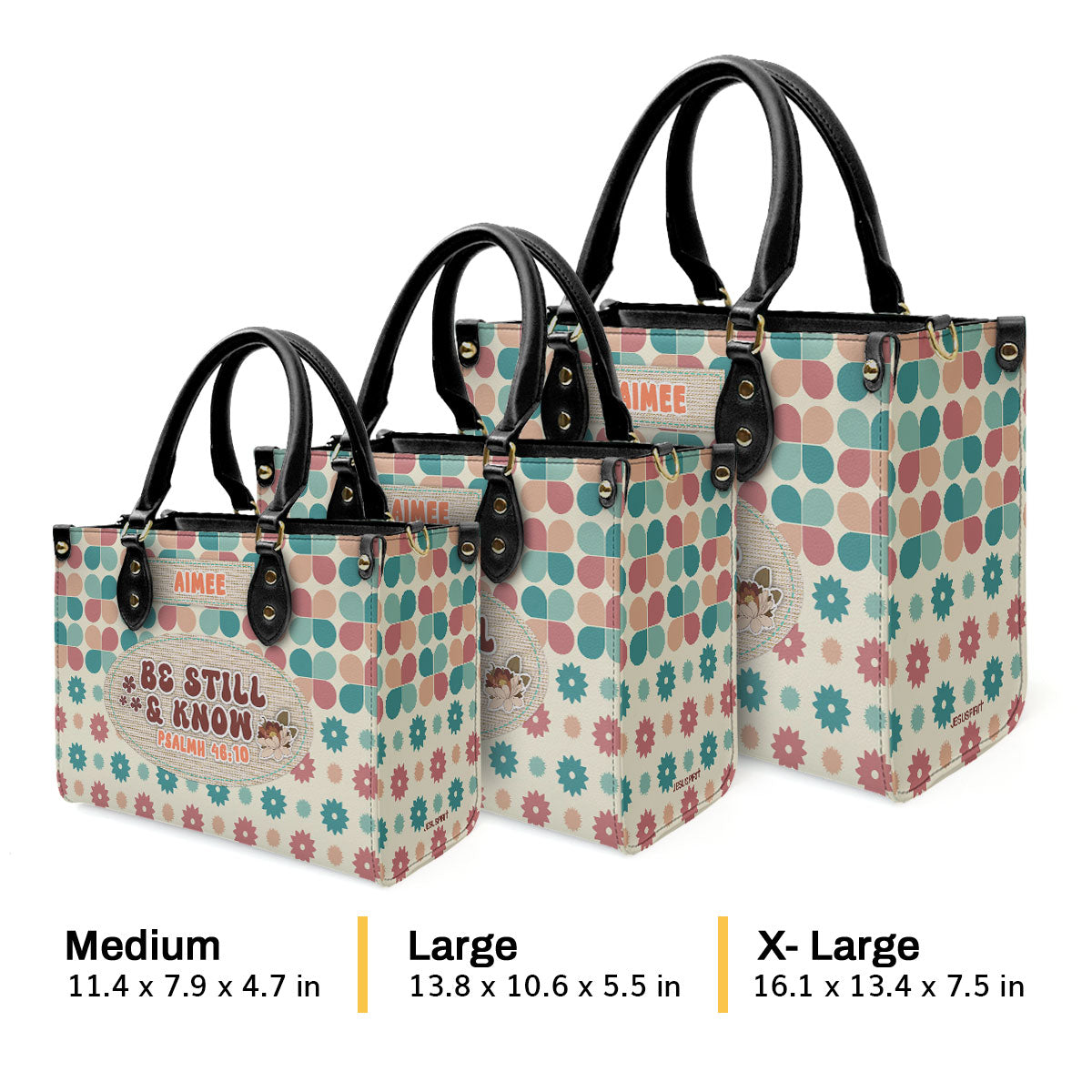Be Still And Know | Personalized Leather Handbag JSLHBPPA947TA