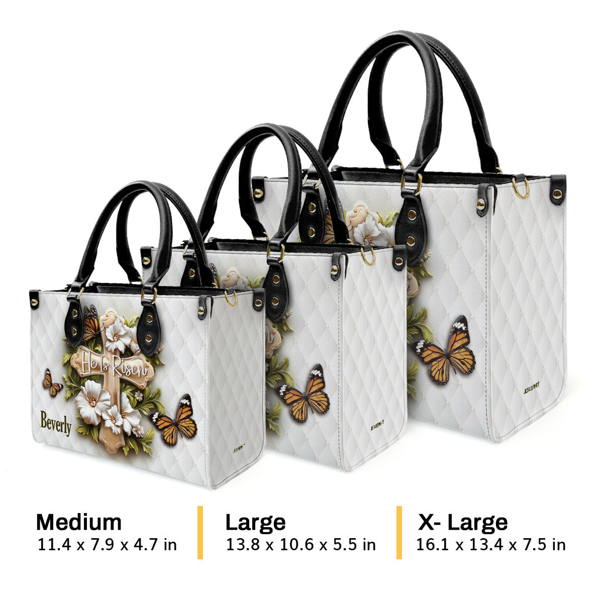 He Is Risen | Personalized Leather Handbag