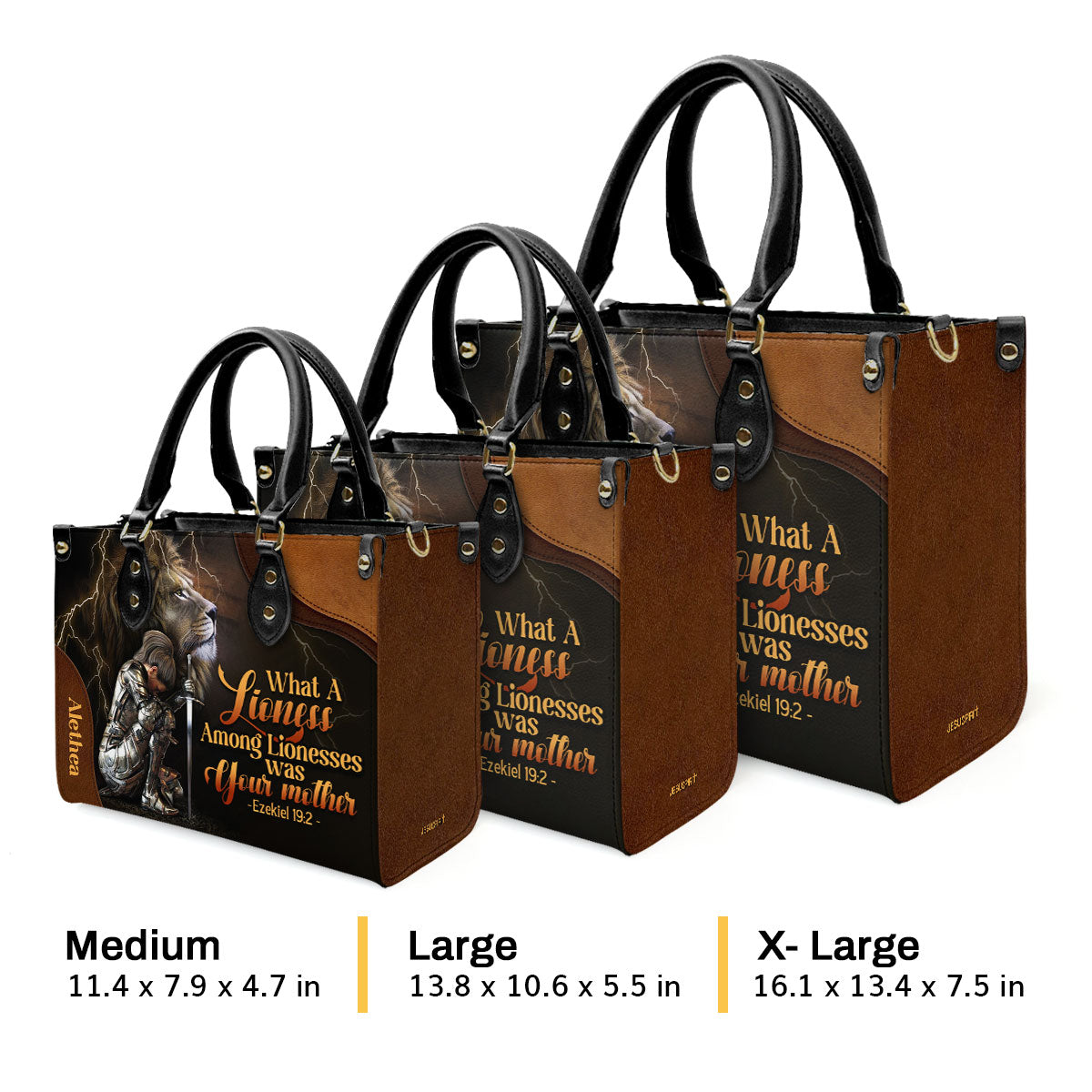 What a Lioness Was Your Mother | Personalized Leather Handbag