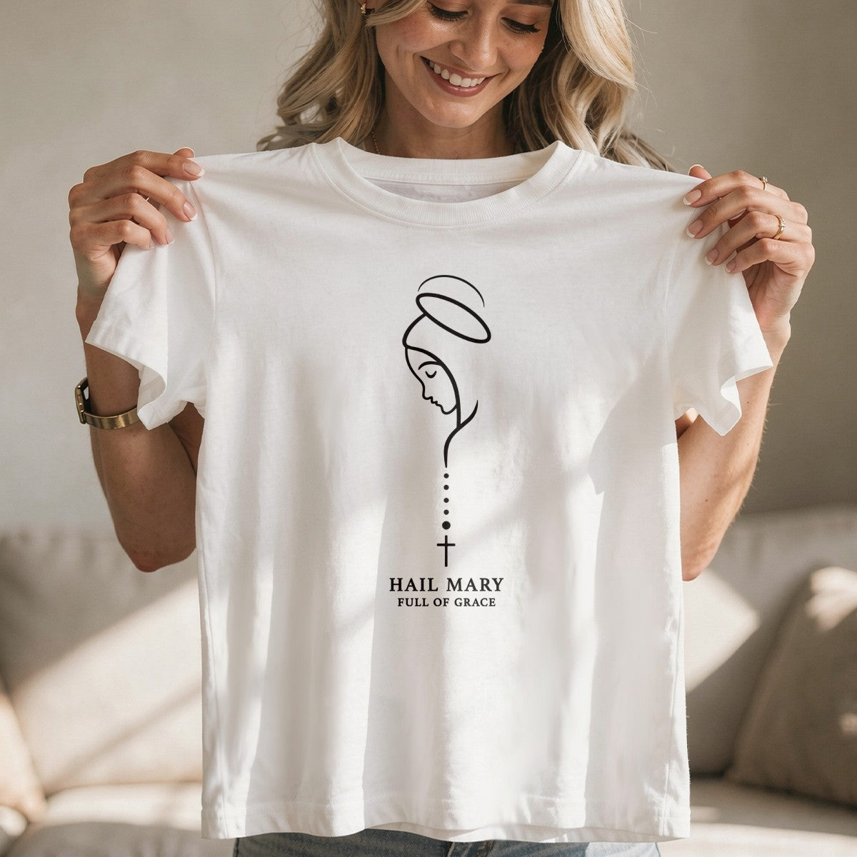 Hail Mary Full Of Grace | 2D Unisex T-shirt