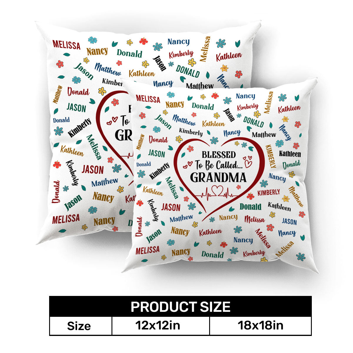 Blessed To Be Called Grandma | Personalized Crystal Velvet Pillow