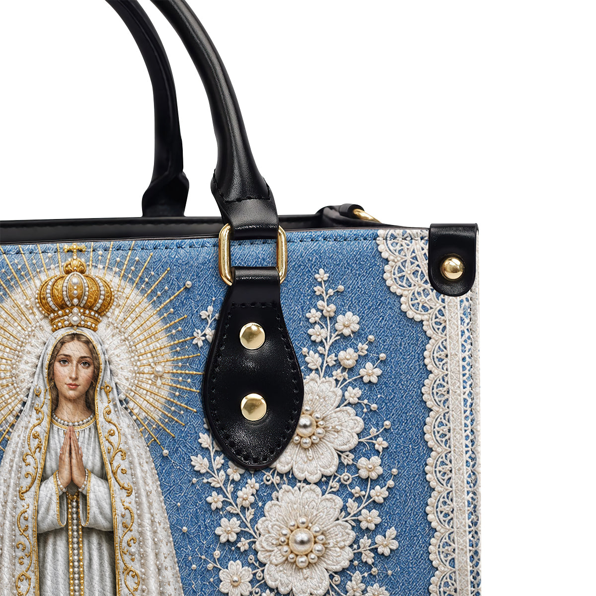 Our Lady Of Fátima In Bloom | Leather Handbag