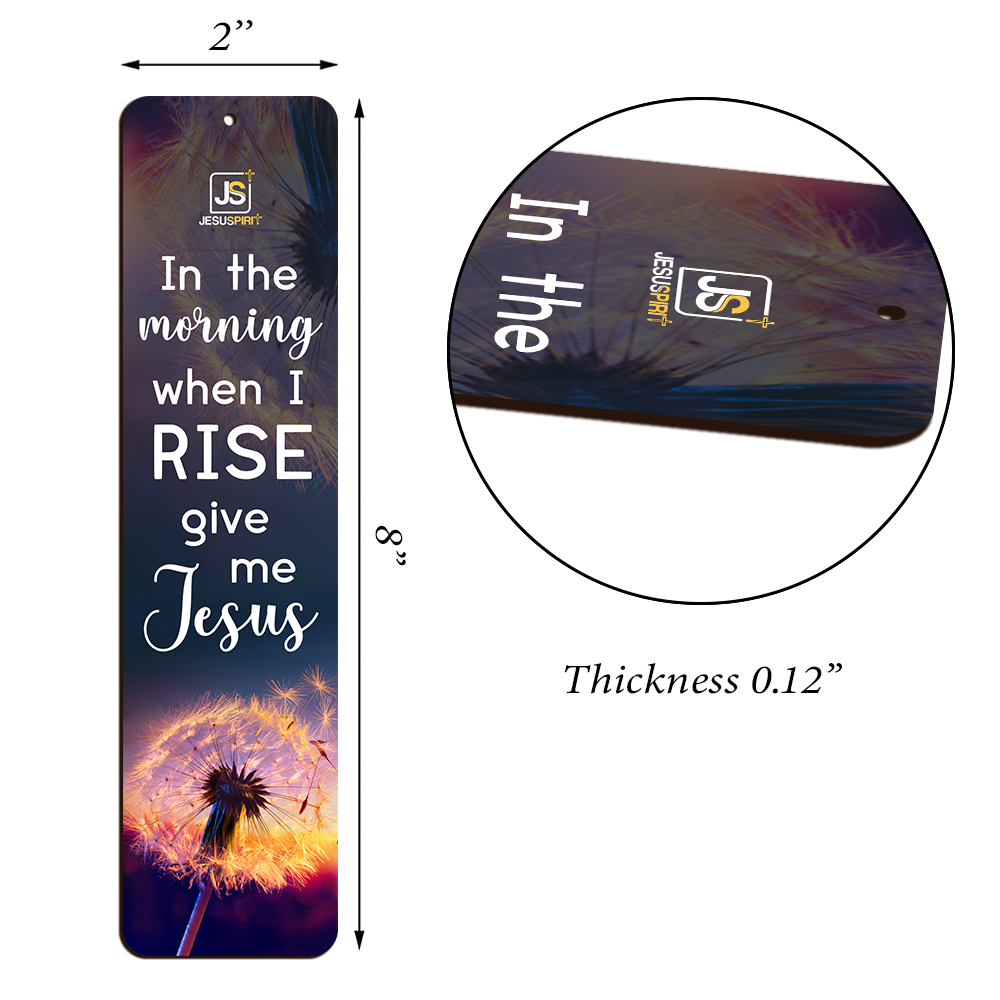 Personalized Wooden Bookmarks - In The Morning When I Rise Give Me Jesus HN39