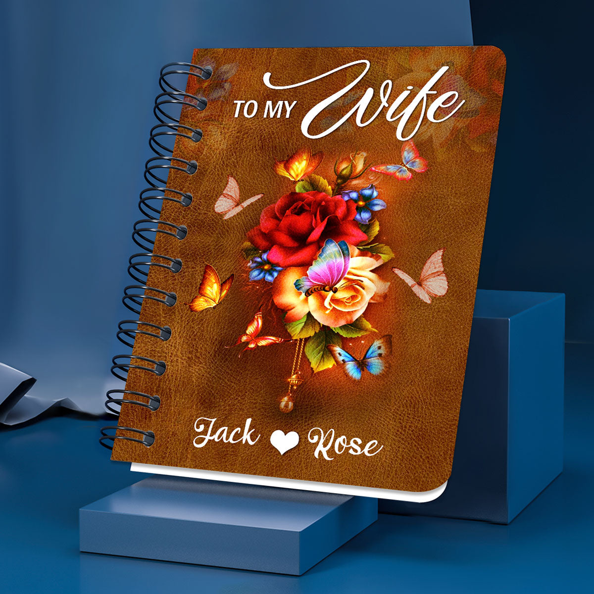 Gorgeous Personalized Rose Spiral Journal - Meeting You Was Fate NUH268