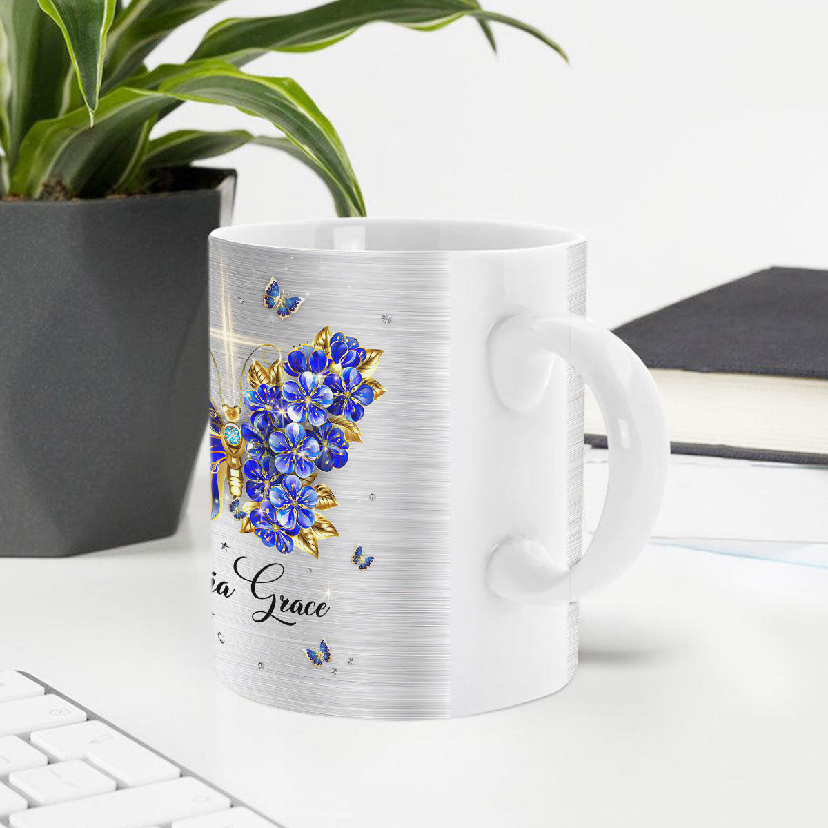 God Says You Are Precious - Elegant Personalized Butterfly White Ceramic Mug NUA153