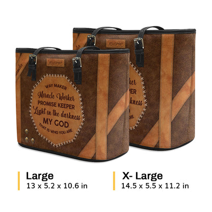 My God That Is Who You Are - Beautiful Large Leather Tote Bag HHN366