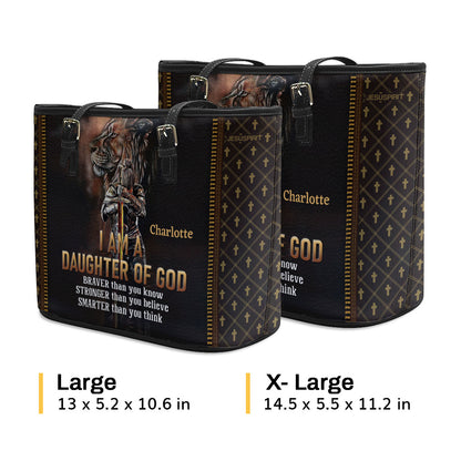I Am A Daughter Of God - Special Large Leather Tote Bag NHN155