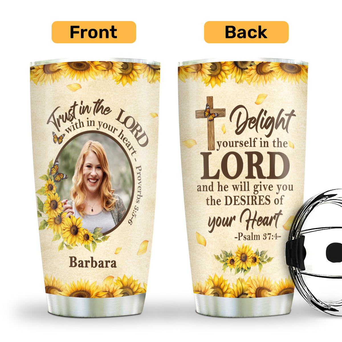 Delight Yourself In The Lord | Personalized Stainless Steel Tumbler JSSSTPTN2411M