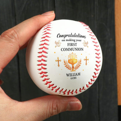 Congratulations On Making Your First Communion | Personalized Baseball