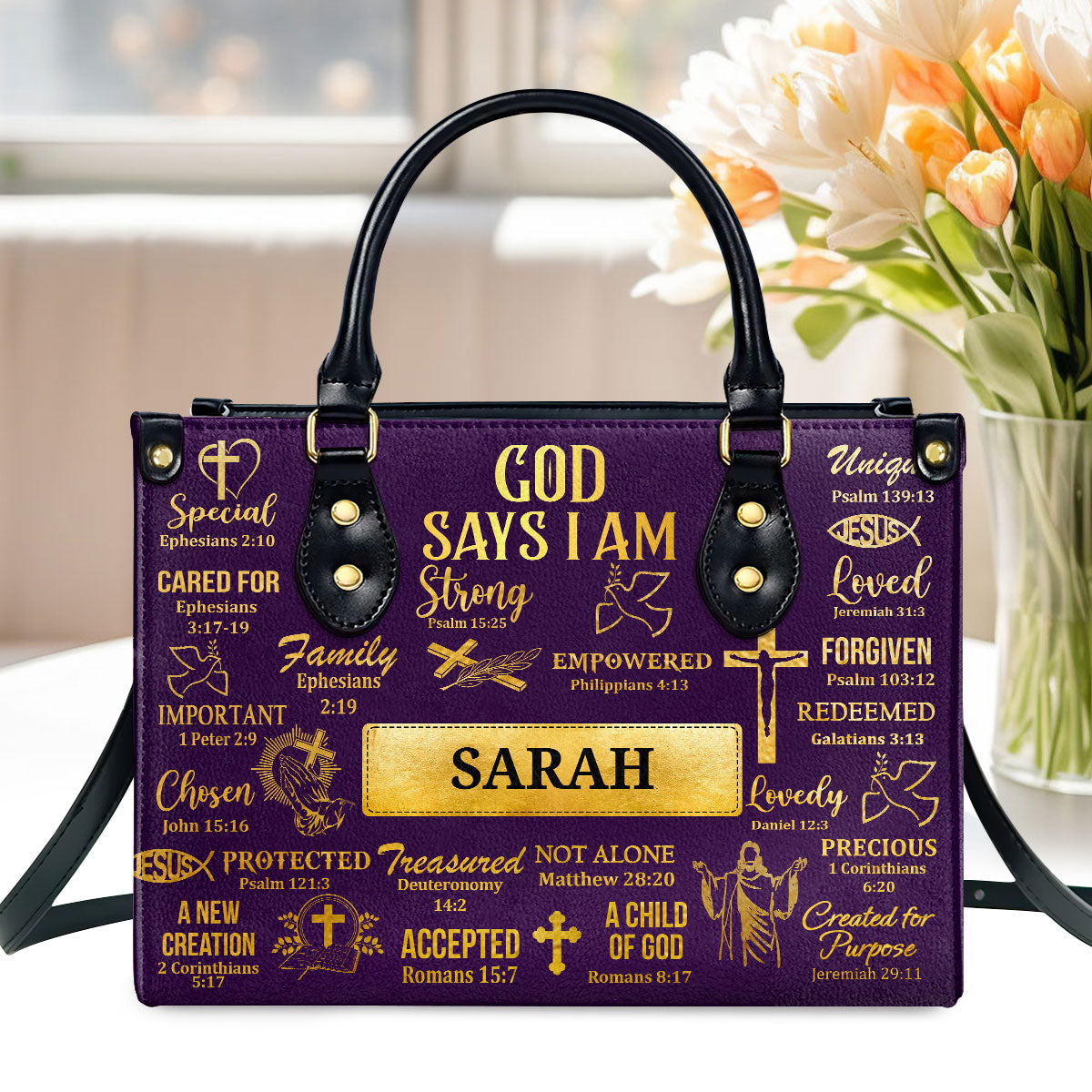 What God Says About You | Personalized Leather Handbag