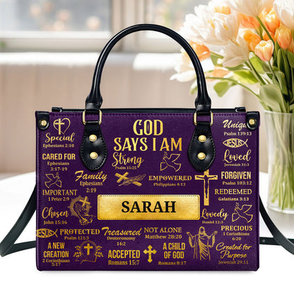 What God Says About You | Personalized Leather Handbag