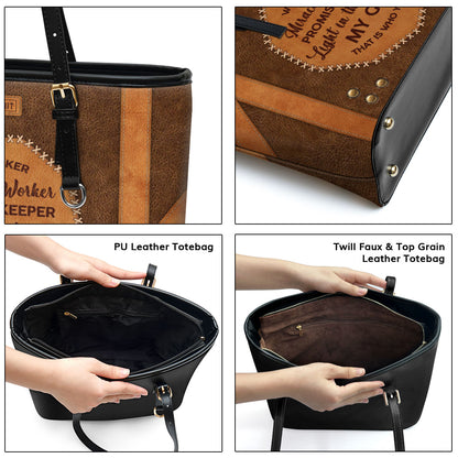 My God That Is Who You Are - Beautiful Large Leather Tote Bag HHN366
