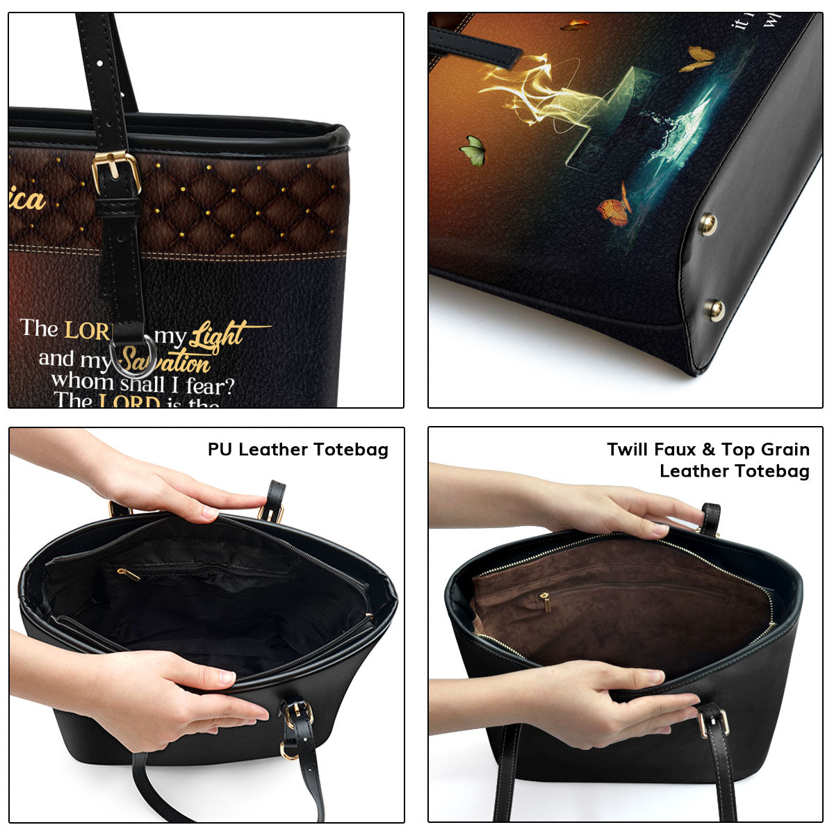 It Is My Enemies And My Foes - Unique Personalized Large Leather Tote Bag NUM481