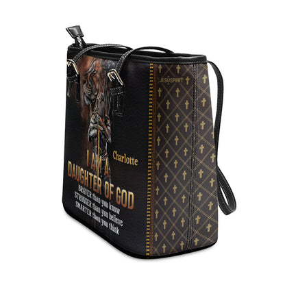 I Am A Daughter Of God - Special Large Leather Tote Bag NHN155