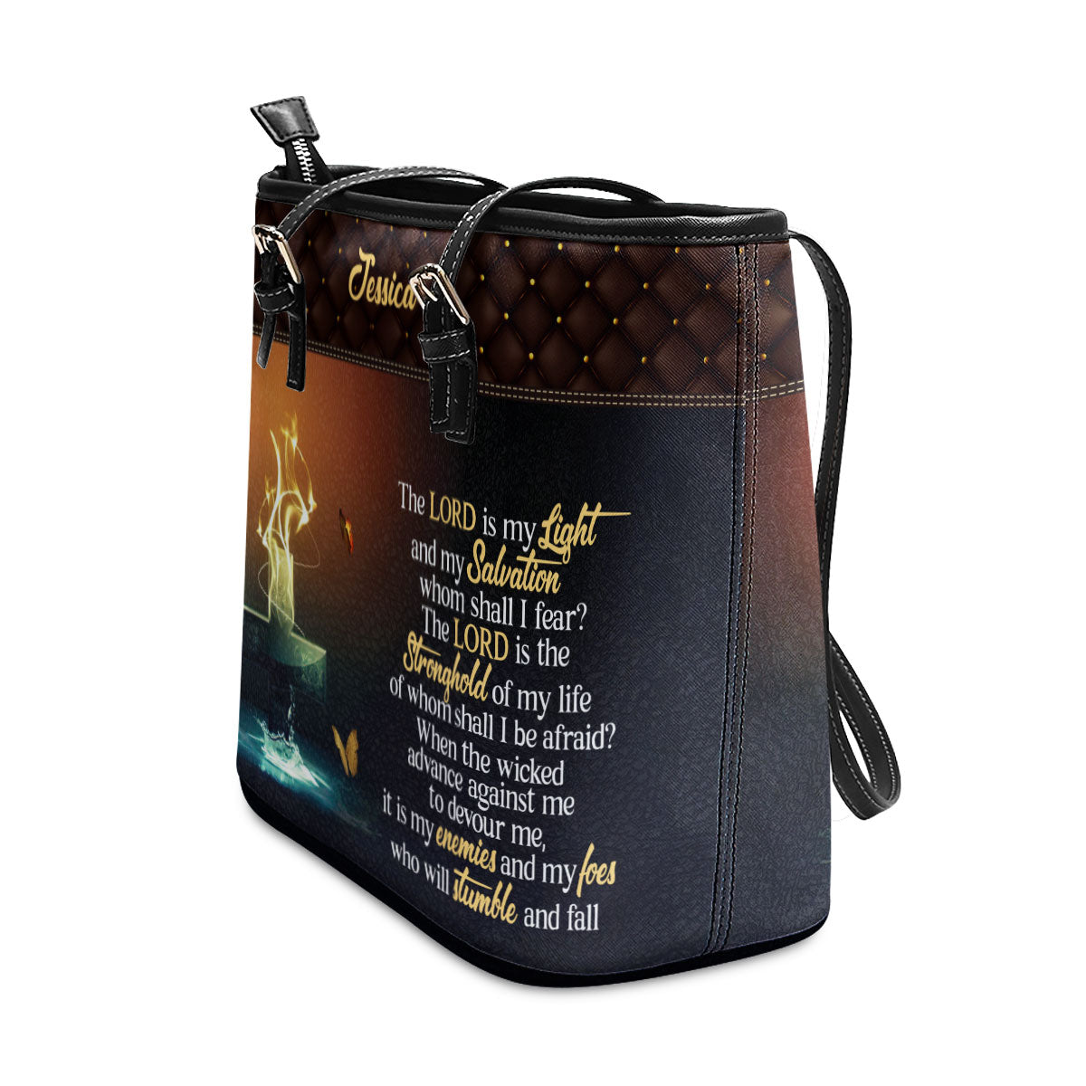 It Is My Enemies And My Foes - Unique Personalized Large Leather Tote Bag NUM481