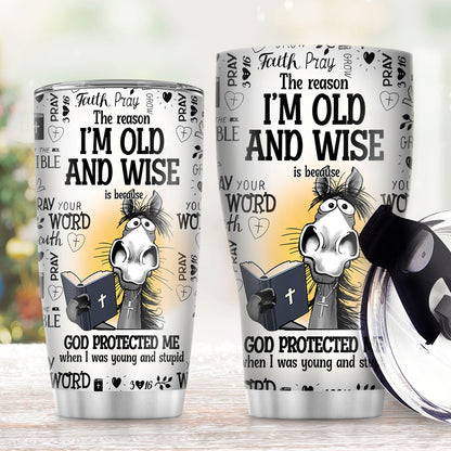 Jesuspirit | Christian Faith Gifts | Stainless Steel Tumbler | God protected me SSTNAHN1001A