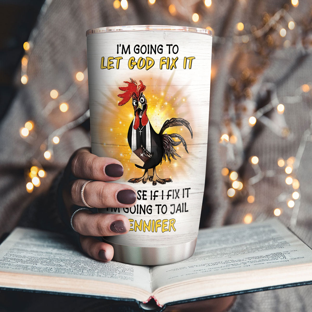 Jesuspirit | Christian Faith Gifts | Stainless Steel Tumbler | Let God Fix It SSTNAHN1005A