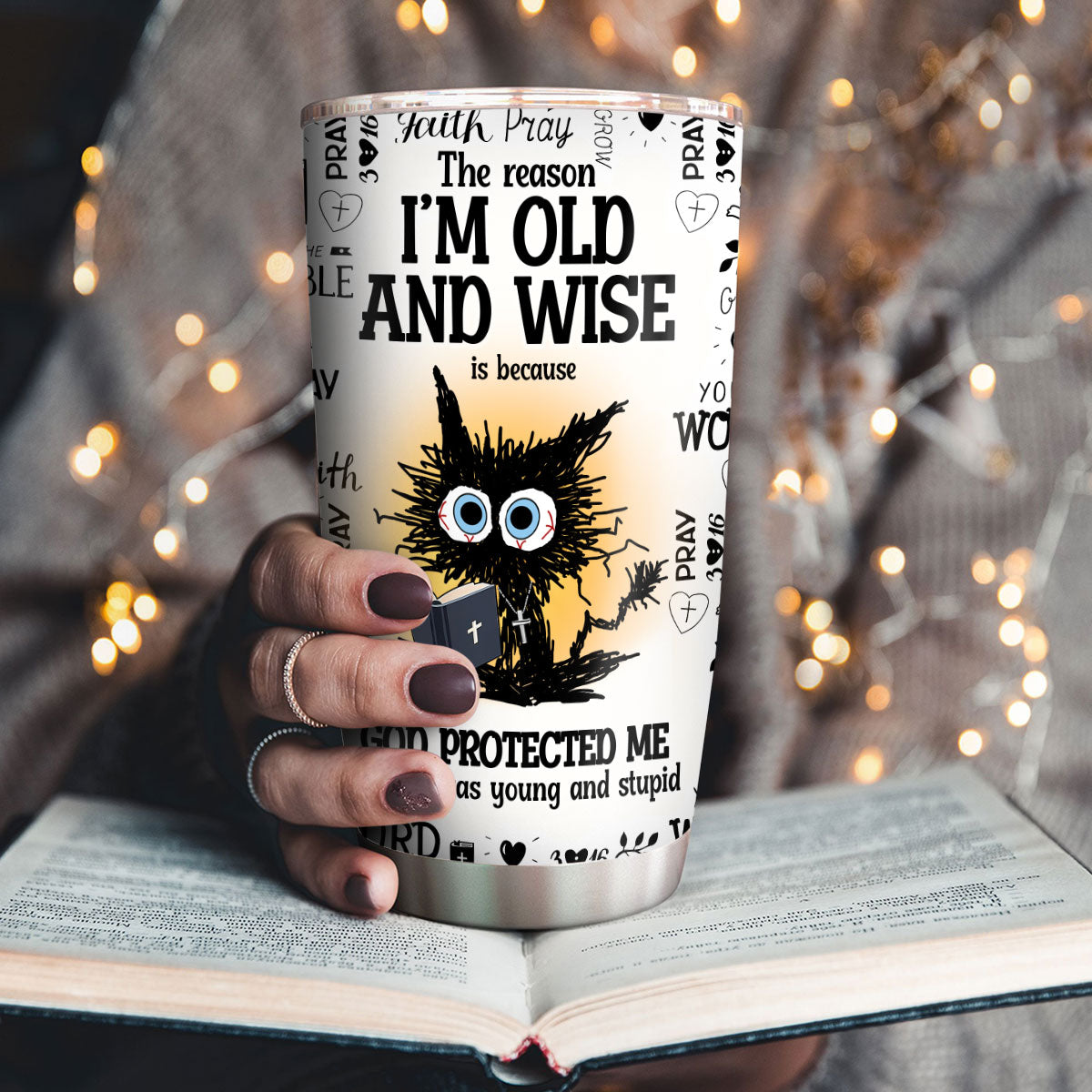 Jesuspirit | Christian Faith Gifts | Stainless Steel Tumbler | God protected me SSTNAHN1001B