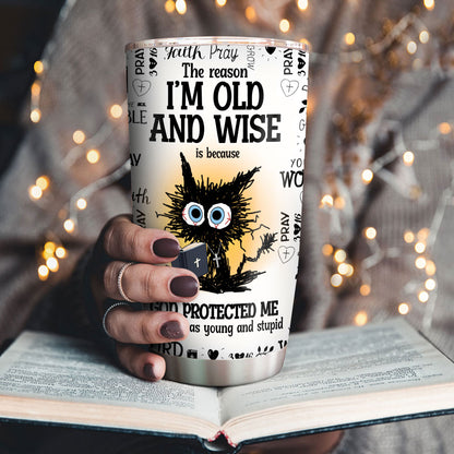 Jesuspirit | Christian Faith Gifts | Stainless Steel Tumbler | God protected me SSTNAHN1001B