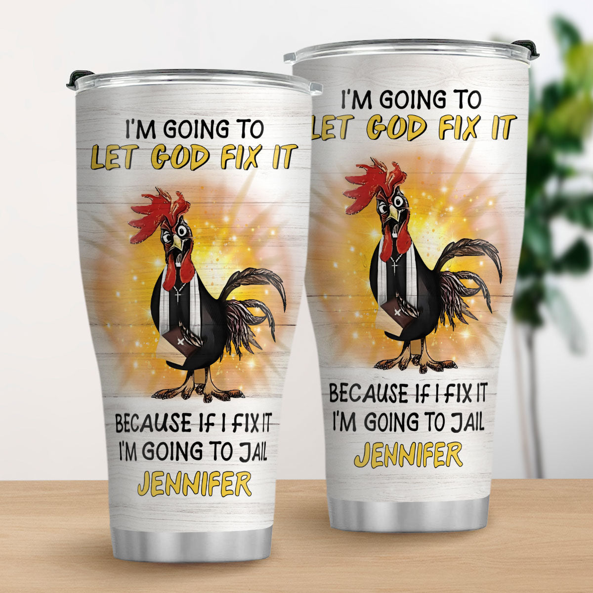 Jesuspirit | Christian Faith Gifts | Stainless Steel Tumbler | Let God Fix It SSTNAHN1005A