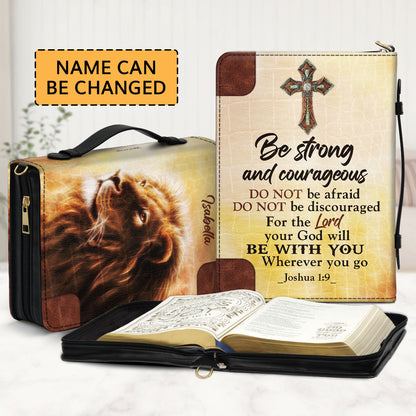 Be Strong And Courageous - Meaningful Personalized Bible Cover NUHN304